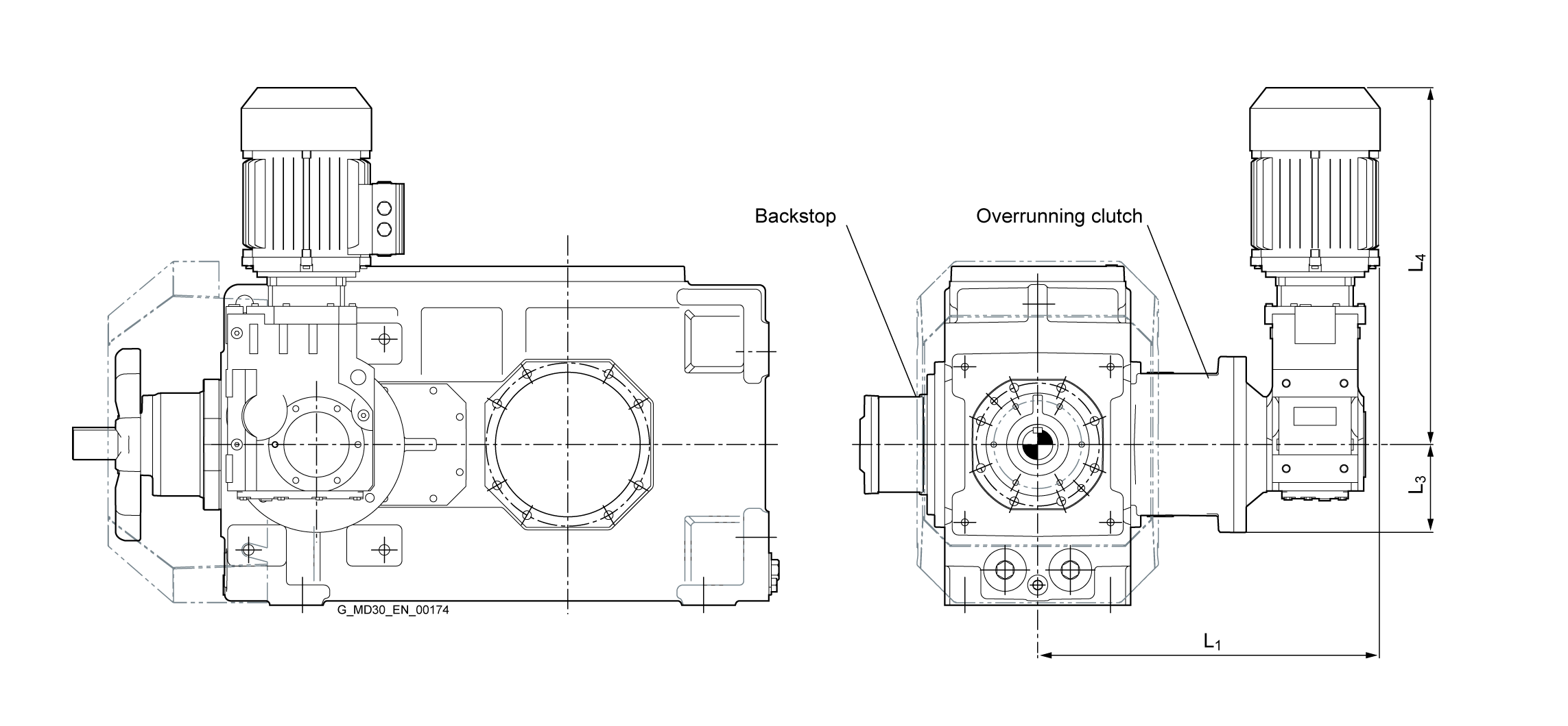 flender gearbox drawing